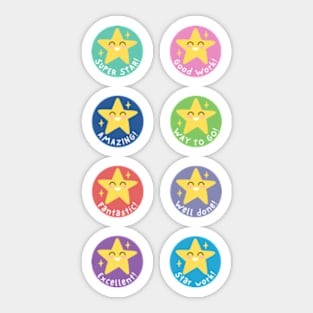 Star Reward for students Pack of 8 Sticker